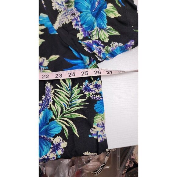 GJC Men's Floral XL ST. Thomas Cabana Style Button Down Short Sleeve Shirt - Picture 4 of 7
